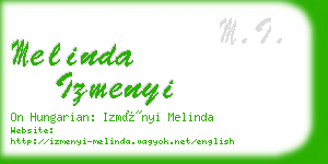 melinda izmenyi business card